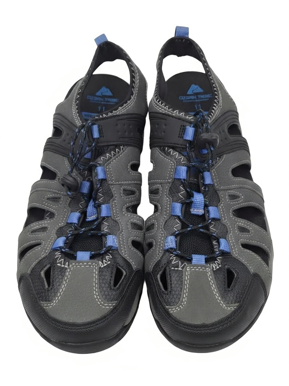 Ozark Trail Gray and Blue Men's Closed-Toe Outdoor Sandals